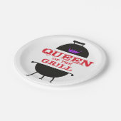 Koningin van de Gril, Paarse kroonrood Papieren Bordje (Gekanteld)