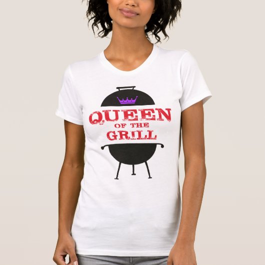 Koningin van de Gril, Paarse kroonrood T-shirt (Voorkant)