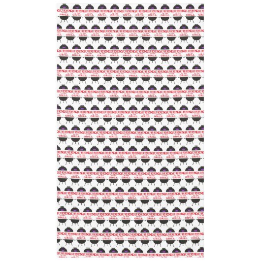 Koningin van de Gril, Paarse kroonrood Tafelkleed (Voorkant)