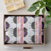 Koningin van de Gril, Paarse kroonrood Tissuepapier (Geschenk)