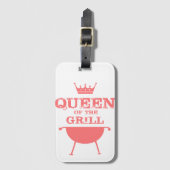 Koningin van de Gril, roze Bagagelabel (Voorkant (verticaal))