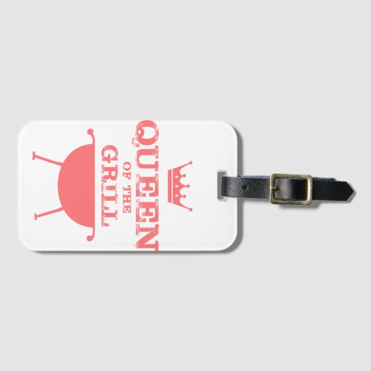 Koningin van de Gril, roze Bagagelabel (Voorkant (horizontaal))