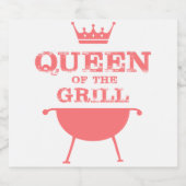 Koningin van de Gril, roze Bier Etiket (Enkel label)