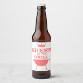 Koningin van de Gril, roze Bier Etiket (Voorkant)