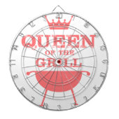 Koningin van de Gril, roze Dartbord (Voorkant)