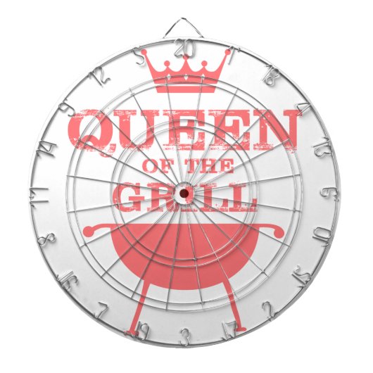 Koningin van de Gril, roze Dartbord (Voorkant)
