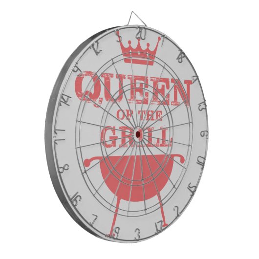 Koningin van de Gril, roze Dartbord (Voorkant Links)