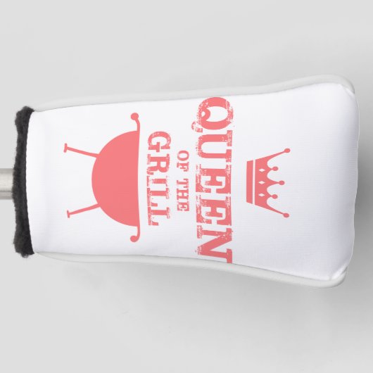 Koningin van de Gril, roze Golfheadcover (Voorkant)