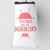 Koningin van de Gril, roze Golfheadcover (Draai 90)