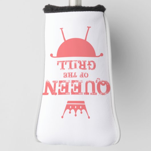 Koningin van de Gril, roze Golfheadcover (Draai 90)