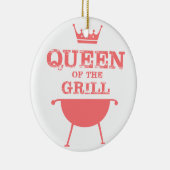 Koningin van de Gril, roze Keramisch Ornament (Rechts)