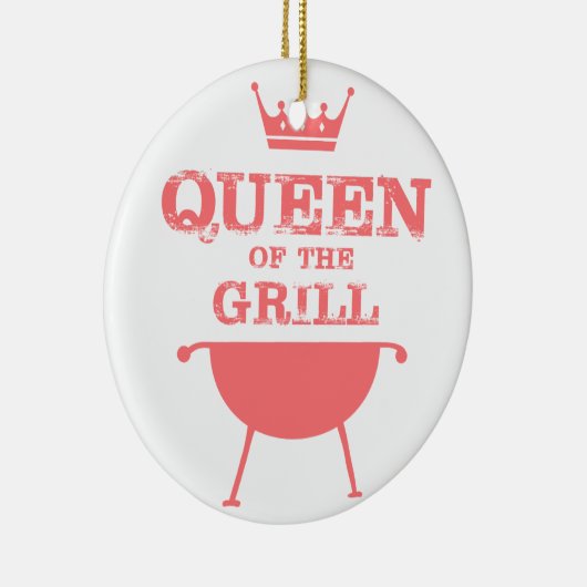 Koningin van de Gril, roze Keramisch Ornament (Rechts)