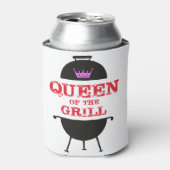 Koningin van de Gril, roze kroonrood Blikjeskoeler (Blikje Voorkant)