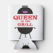 Koningin van de Gril, roze kroonrood Blikjeskoeler (Achterkant)