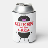 Koningin van de Gril, roze kroonrood Blikjeskoeler (Blikje Achterkant)