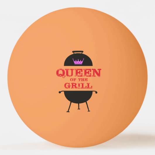 Koningin van de Gril, roze kroonrood Pingpongbal (Voorkant)