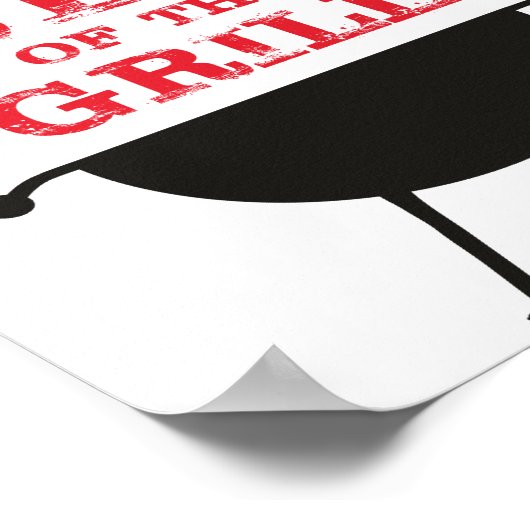 Koningin van de Gril, roze kroonrood Poster (Hoek)