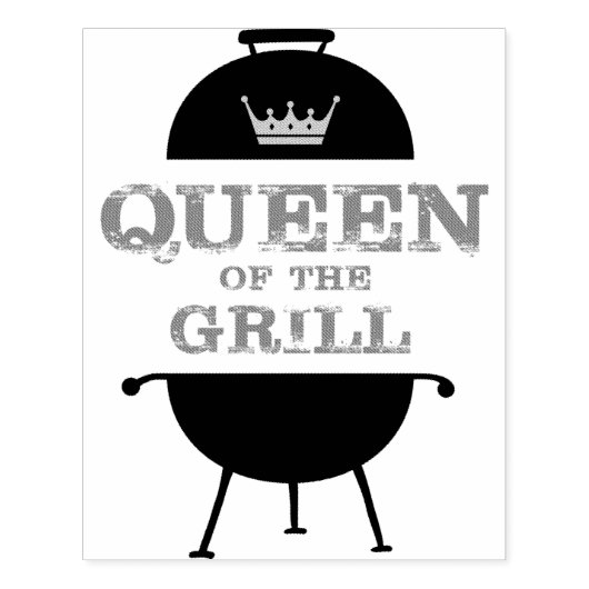 Koningin van de Gril, roze kroonrood Rubberstempel (Afrduk)