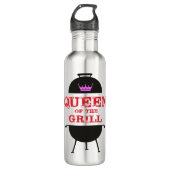 Koningin van de Gril, roze kroonrood Waterfles (Voorkant)