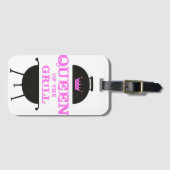 Koningin van de Gril, roze kroonroze Bagagelabel (Voorkant (horizontaal))