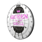 Koningin van de Gril, roze kroonroze Dartbord (Voorkant Rechts)