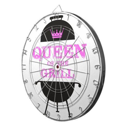 Koningin van de Gril, roze kroonroze Dartbord (Voorkant Rechts)