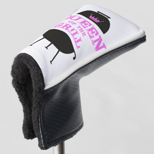 Koningin van de Gril, roze kroonroze Golfheadcover (3/4 voorkant)