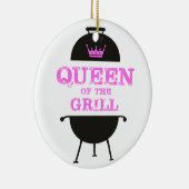 Koningin van de Gril, roze kroonroze Keramisch Ornament (Rechts)