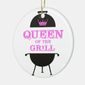 Koningin van de Gril, roze kroonroze Keramisch Ornament (Links)