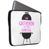 Koningin van de Gril, roze kroonroze Laptop Sleeve (Voorkant Rechts)