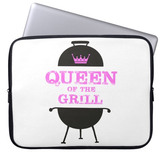 Koningin van de Gril, roze kroonroze Laptop Sleeve (Voorkant)