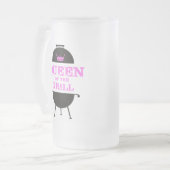 Koningin van de Gril, roze kroonroze Matglas Bierpul (Voorkant links)