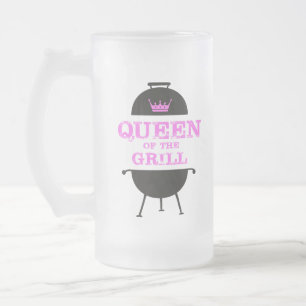 Koningin van de Gril, roze kroonroze Matglas Bierpul