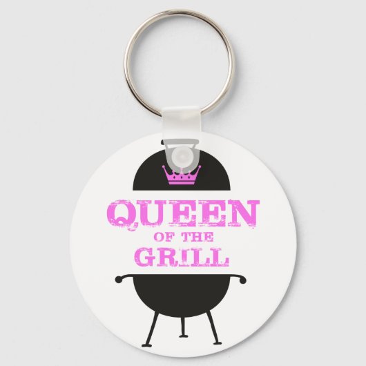 Koningin van de Gril, roze kroonroze Sleutelhanger (Voorkant)