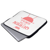 Koningin van de Gril, roze Laptop Sleeve (Voorkant onderkant)