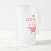 Koningin van de Gril, roze Matglas Bierpul (Voorkant rechts)