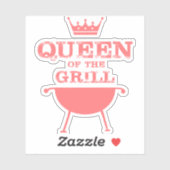 Koningin van de Gril, roze Sticker (Vel)