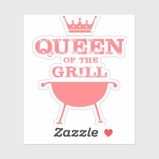 Koningin van de Gril, roze Sticker (Vel)
