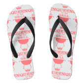 Koningin van de Gril, roze Teenslippers (Voetbed)