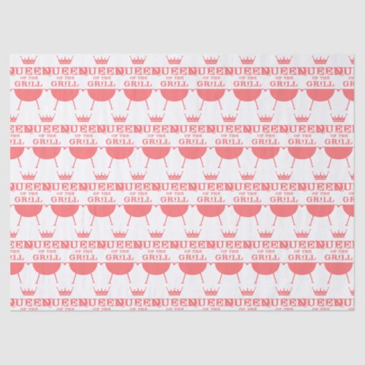 Koningin van de Gril, roze Tissuepapier (Voorkant)