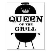 Koningin van de Gril, zwarte roze Kroon Rubberstempel (Afrduk)