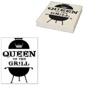 Koningin van de Gril, zwarte roze Kroon Rubberstempel (Gestempeld)