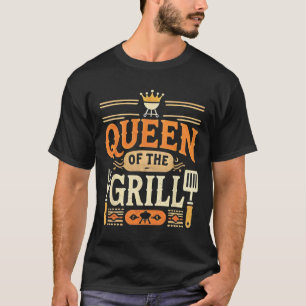Koningin Van De Grill Gerookte Byrbecue Vlees Bbq T-shirt