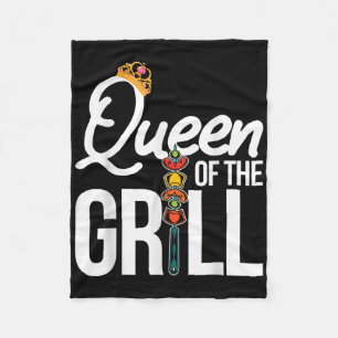 Koningin van de Grill Grappig Roken Vlees BBQ Vrou Fleece Deken