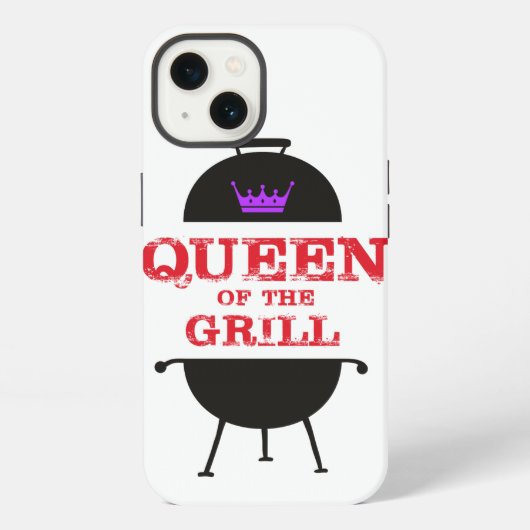 Koningin Van De Grill, Paarse Kroon Rood iPhone Hoesje (Achterkant)