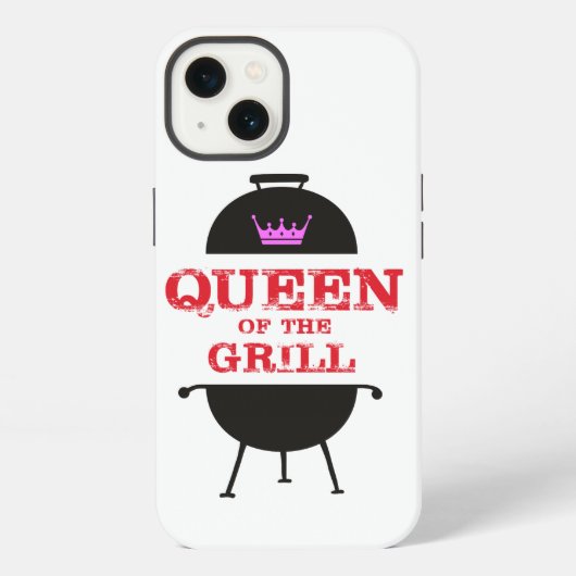 Koningin Van De Grill, Roze Kroon Rood iPhone Hoesje (Achterkant)