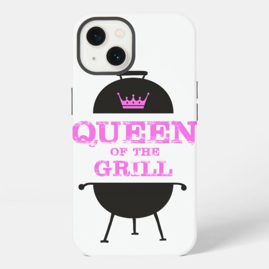 Koningin Van De Grill, Roze Kroon Roze iPhone Hoesje (Achterkant)