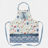 Koningin van de Grill Vrouwen kleurrijke denim, ka Schort (Voorkant)