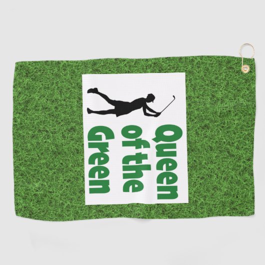Koningin van de Groene golf Golfhanddoek (Horizontaal)