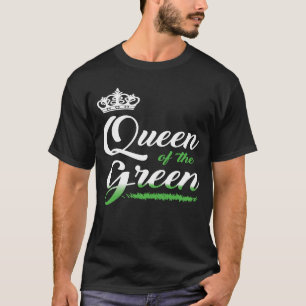 Koningin van de groene golfer meisje zetten koning t-shirt